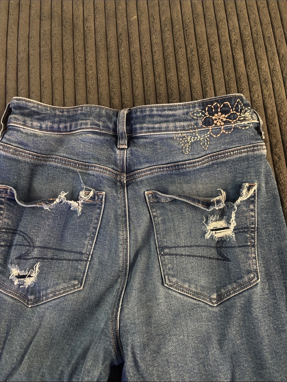 Junior Distressed Blue Ripped Jeans - Picture 3 of 3